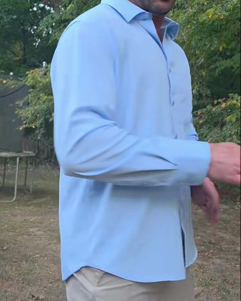 Chemise Unie Décontractée Imperméable Stretch