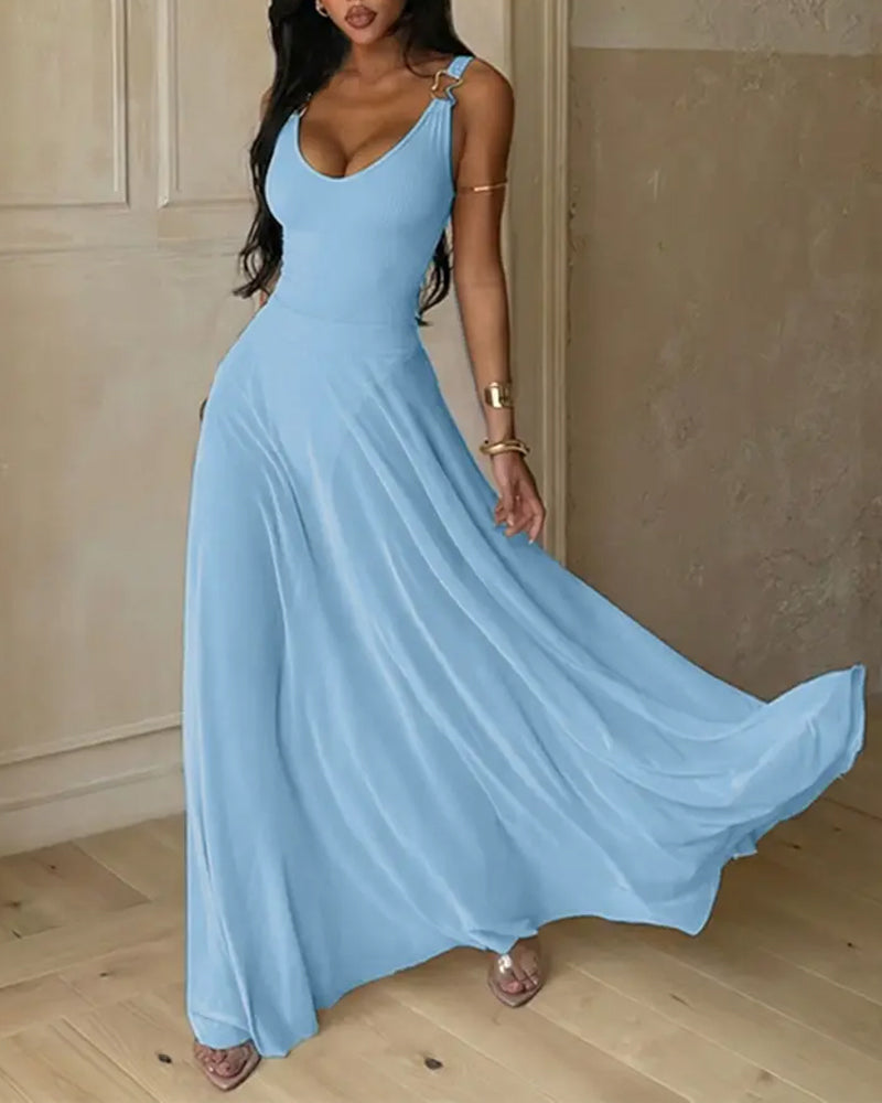 Robe Profond Col En V Transparente Slip