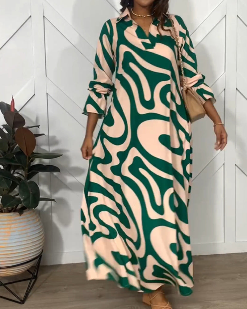 Robe avec élégance et manches longues