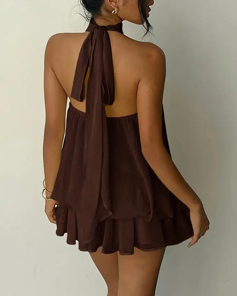 Robe Halier Chiffon Mini