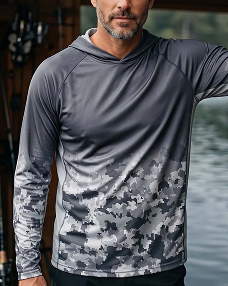 Top Homme Capuche Camouflage Dégradé