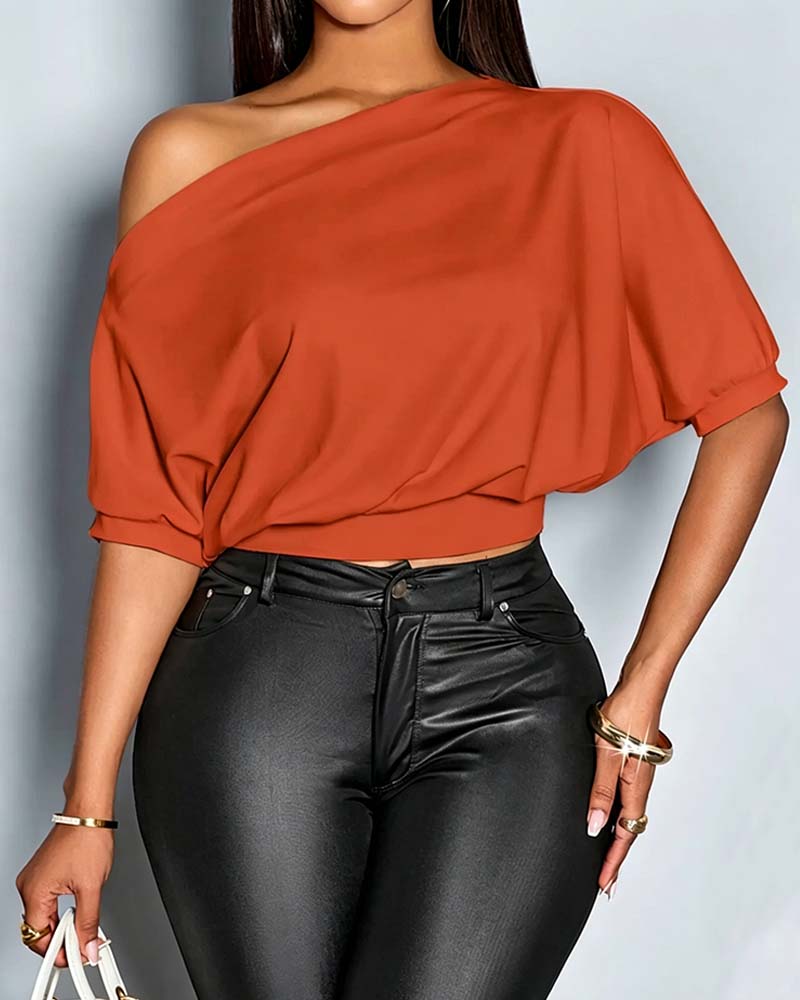 T-shirt Uni Une Épaule