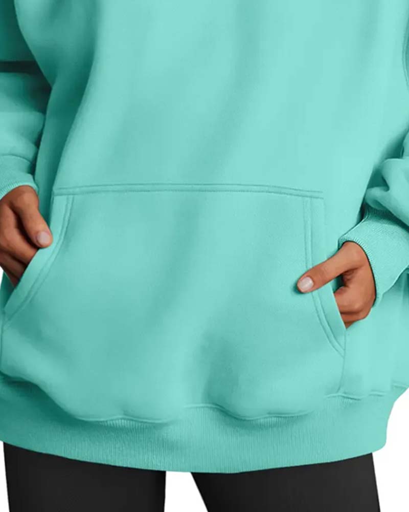 Hoodie Unie Manche Longue Décontracté