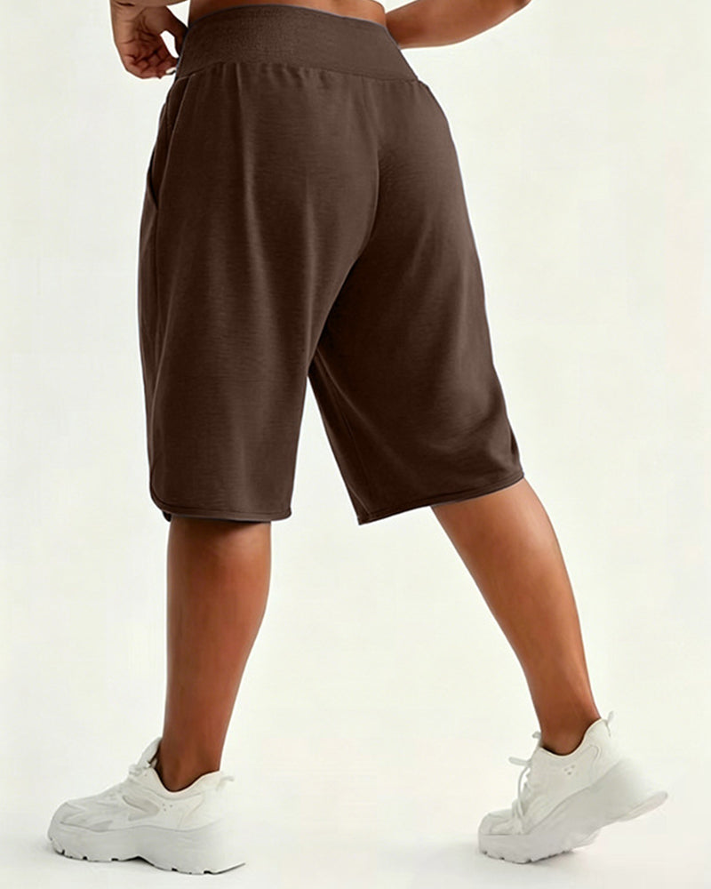 Shorts Taille Haute Jambes Larges