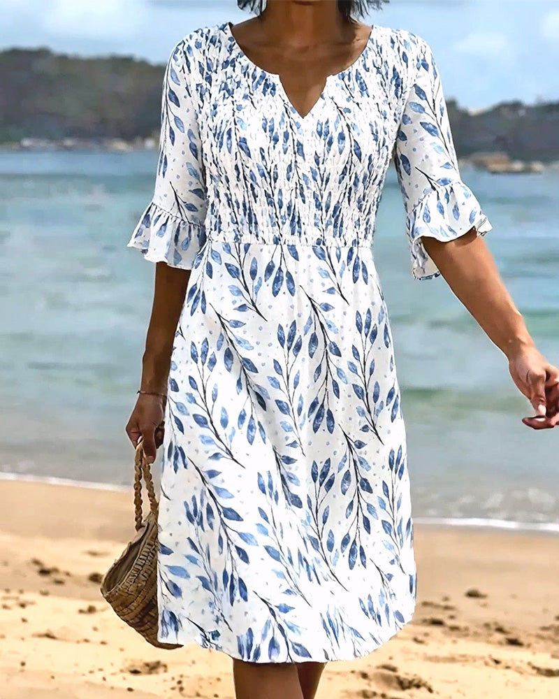 Robe Demi-Manches Imprimée