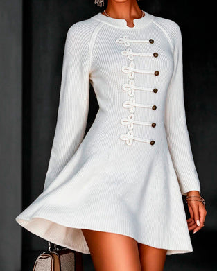 Robe Décontractée Manches Longues Pull