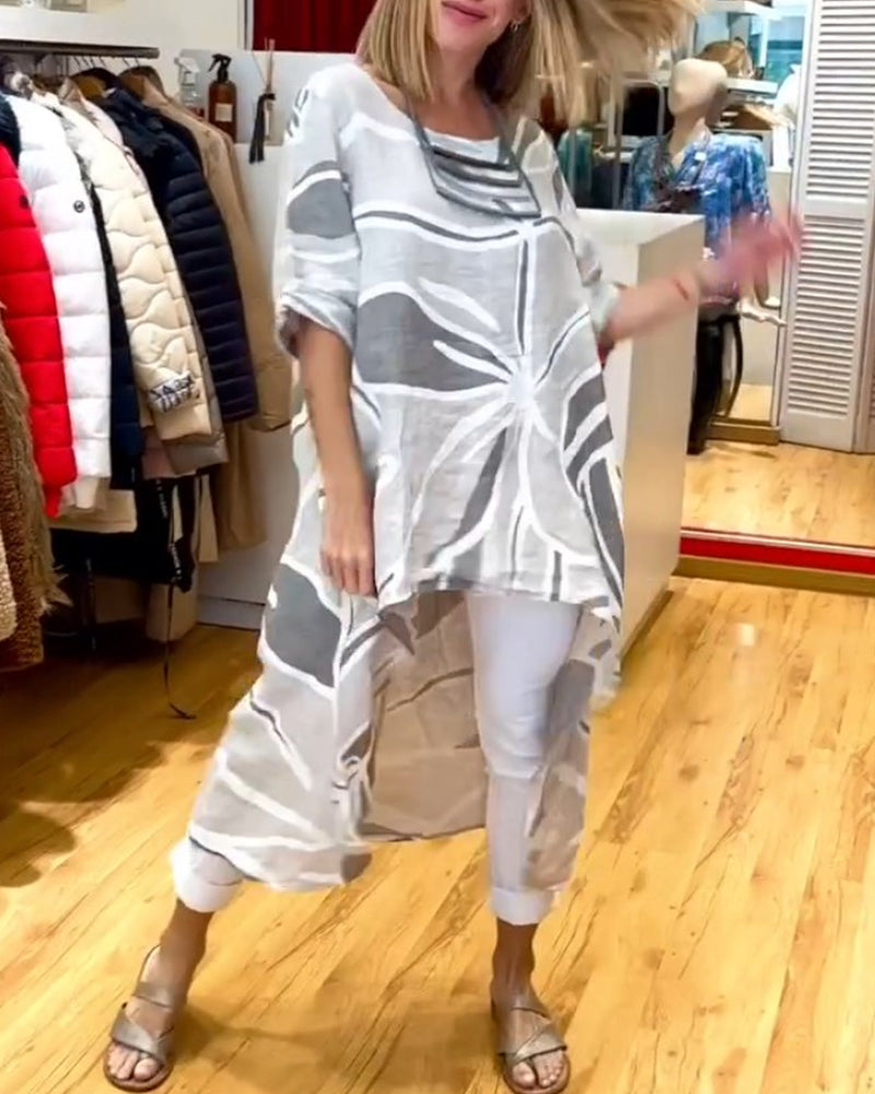 Haut à coupe ample et irrégulière