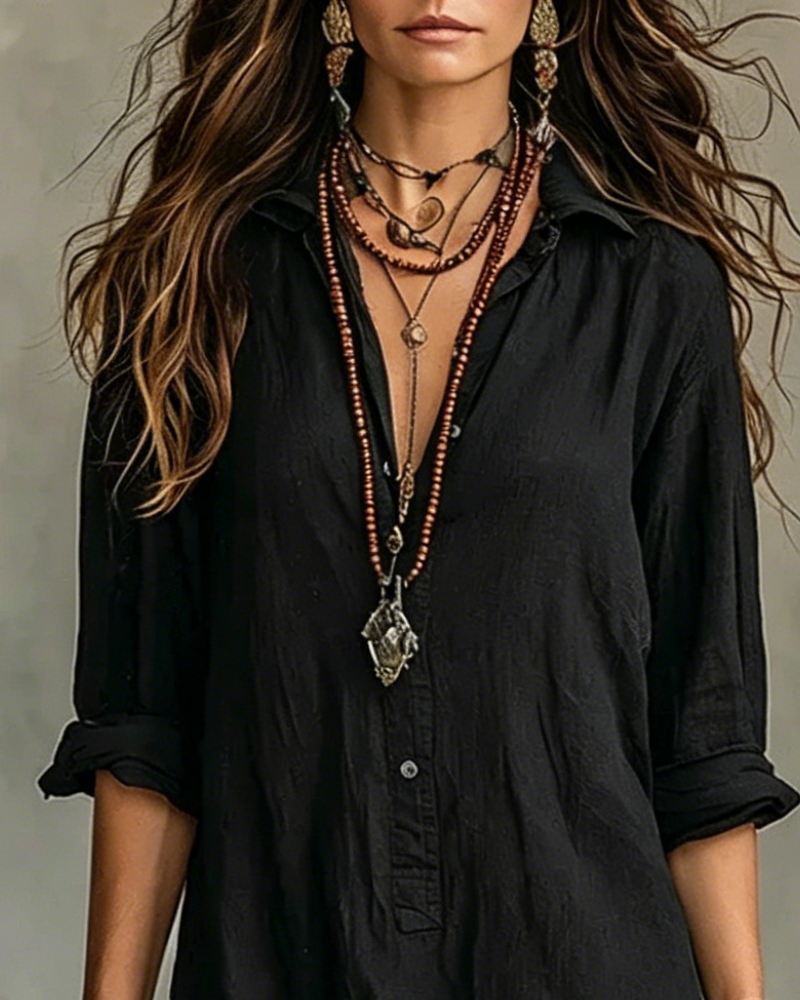 Robe Col V Longue