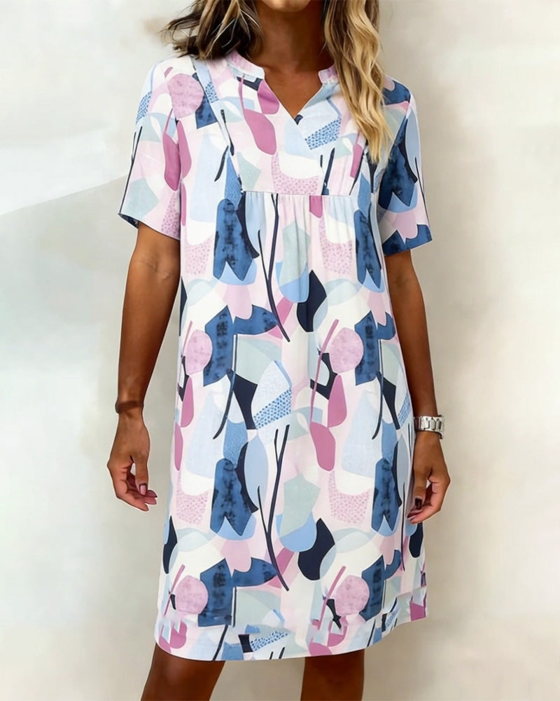 Robe Géométrique Motif Imprimé