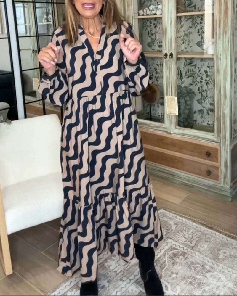 Robe longue et ample imprimée