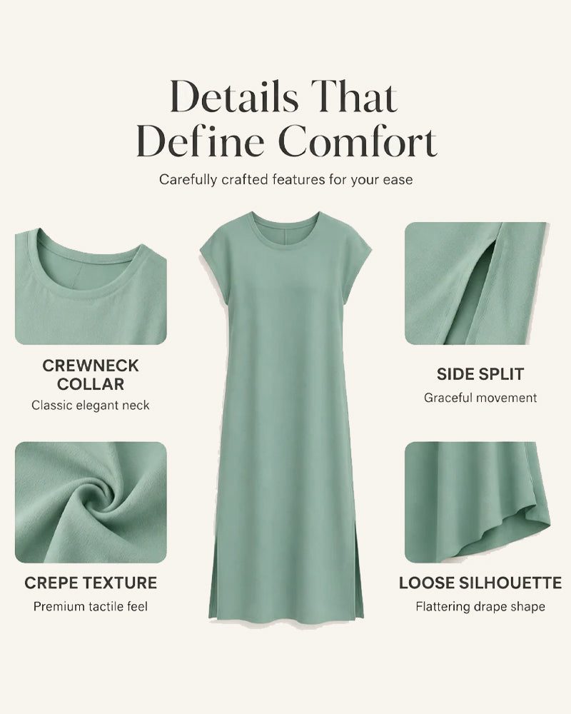 Robe Midi Longueur Fente Lâche