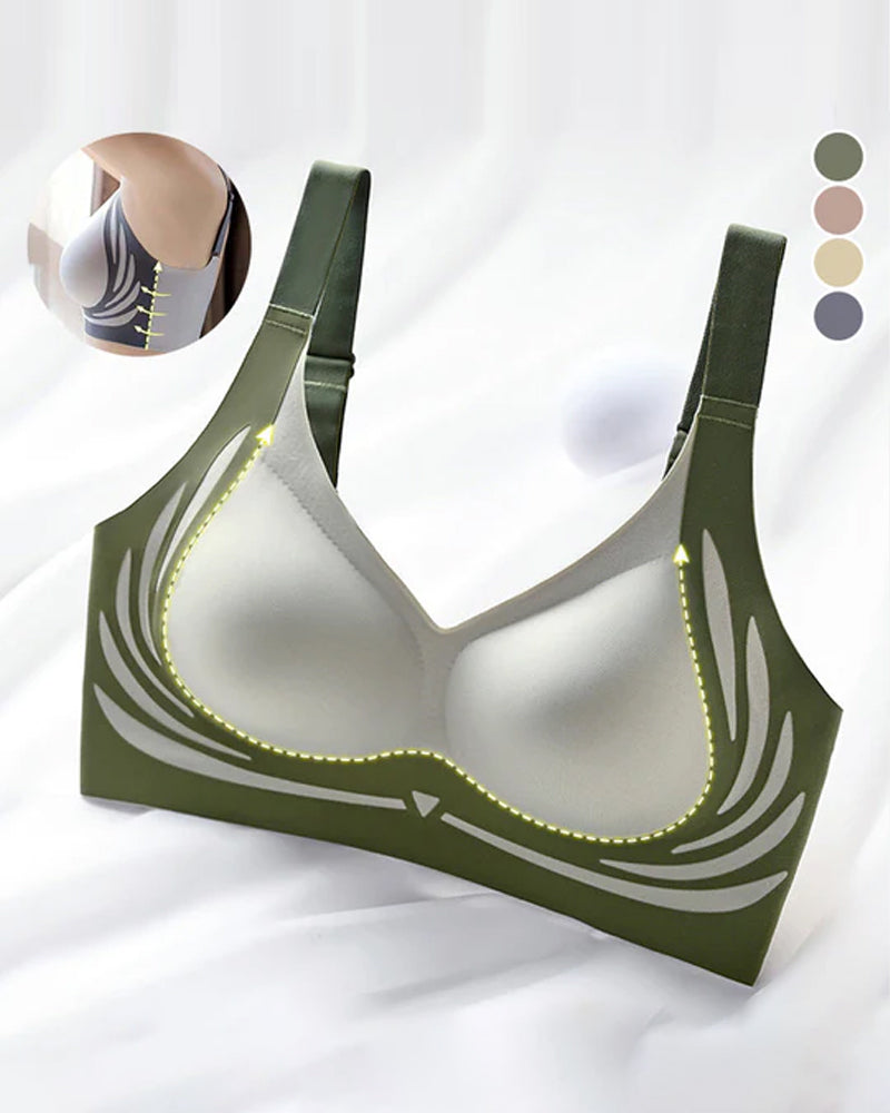 Soutien-gorge push-up sans armatures liftant anti-relâchement