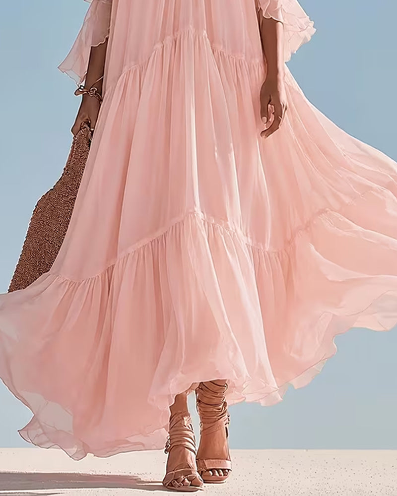 Robe Camisole Volant Décontractée