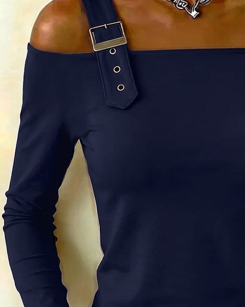 Haut Manche Longue Off-Épaule Camisole