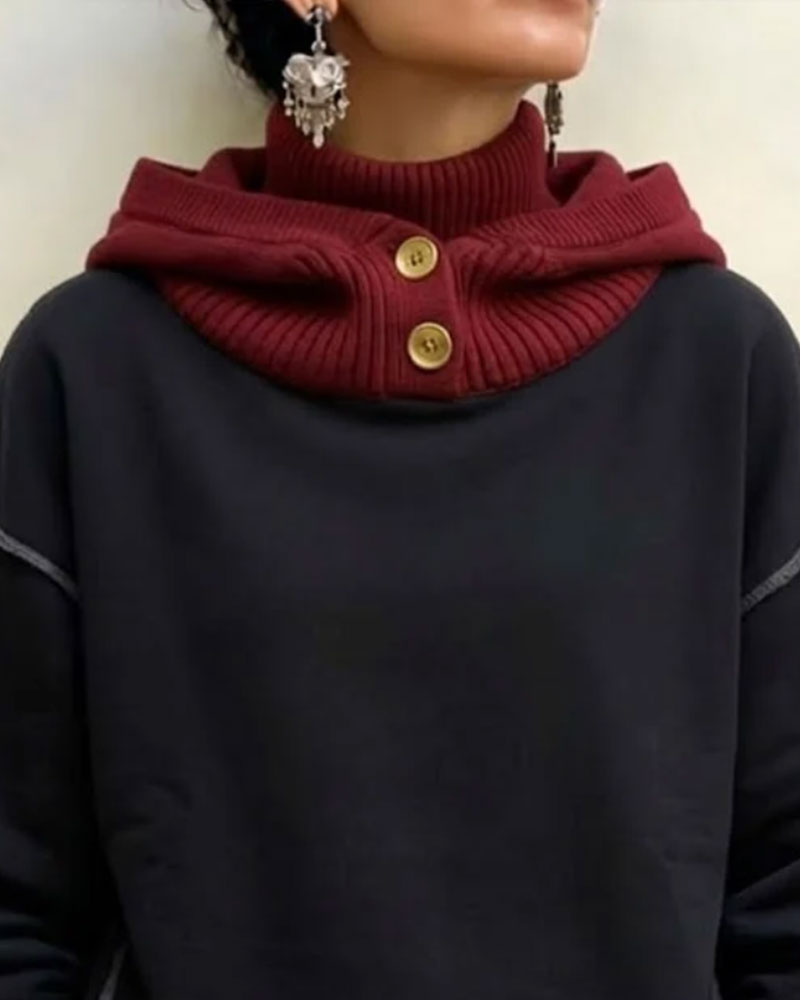 Hoodie Coloriage Bloc Col Haut