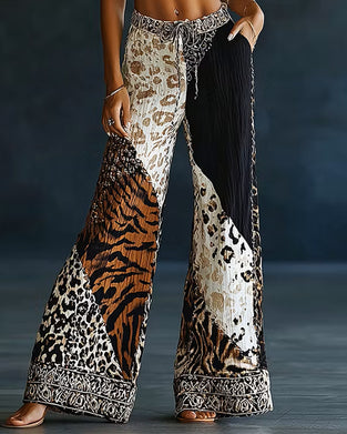 Pantalon Décontracté Taille‑Moyenne Avec Poche