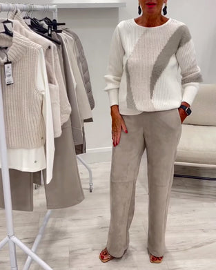 Pull Col Rond Confortable Décontracté