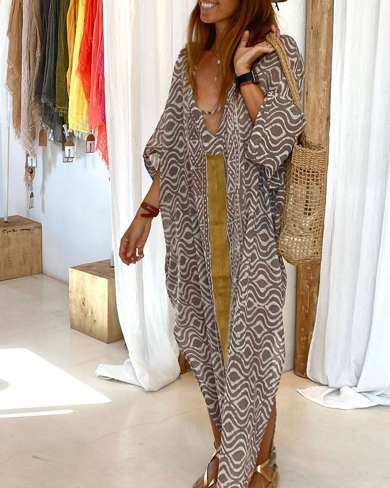 Robe Large Et Vintage Dans Le Style Vacances
