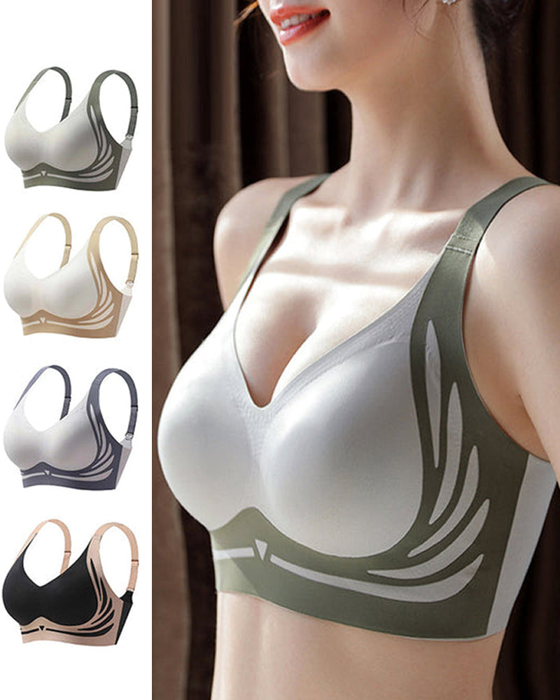 Soutien-gorge push-up sans armatures liftant anti-relâchement