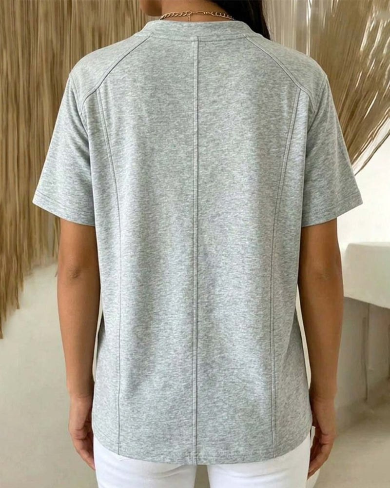 T-Shirt Décontracté Uni