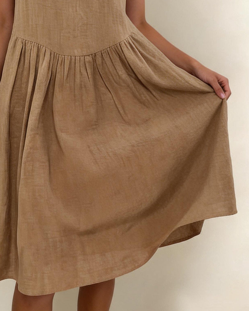 Robe Halter Sans Manches A-Ligne