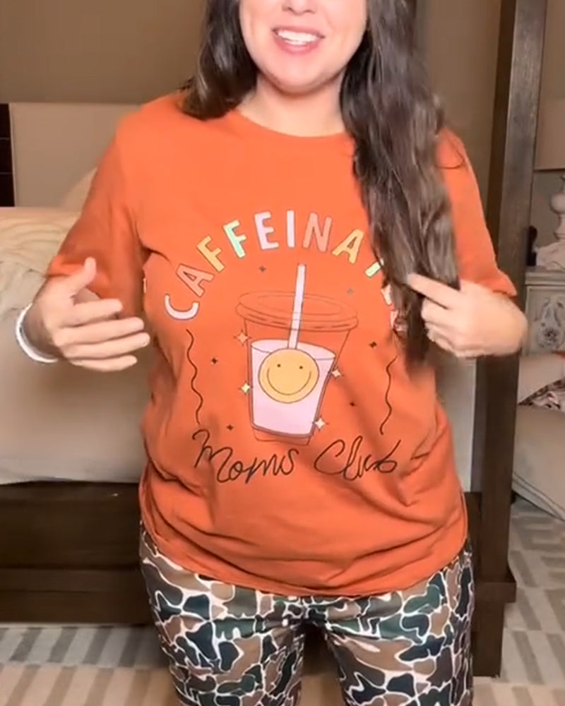 T-Shirt Imprimé Col Rond Allaitement