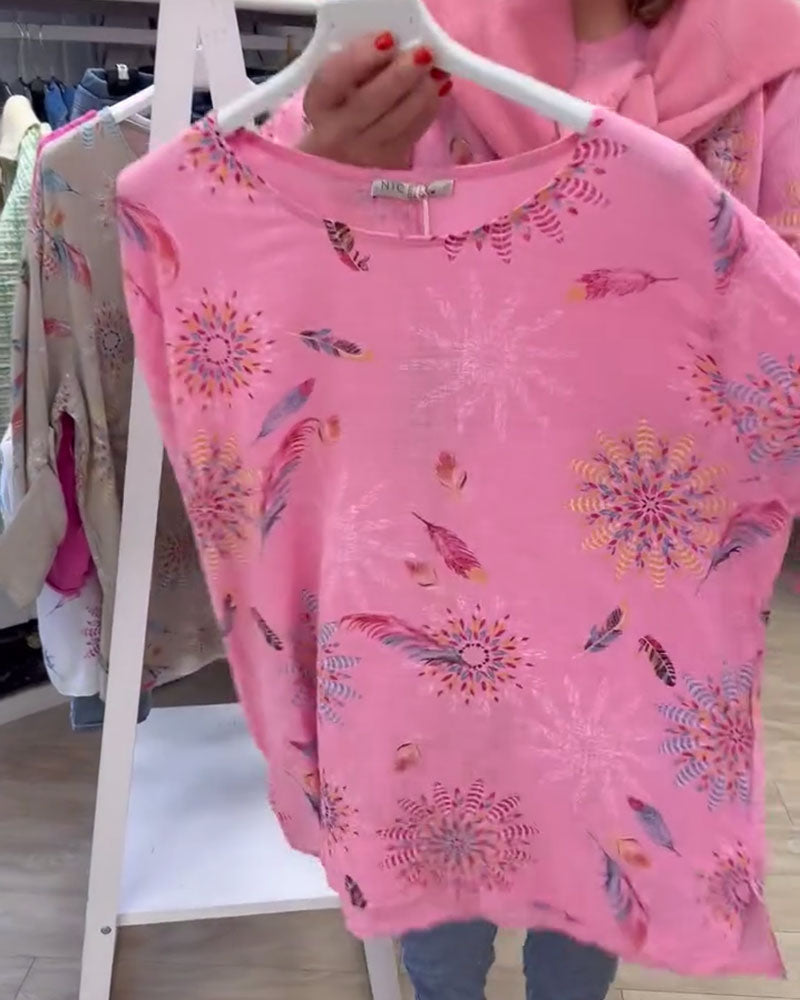 T-Shirt Manches Longues Imprimé