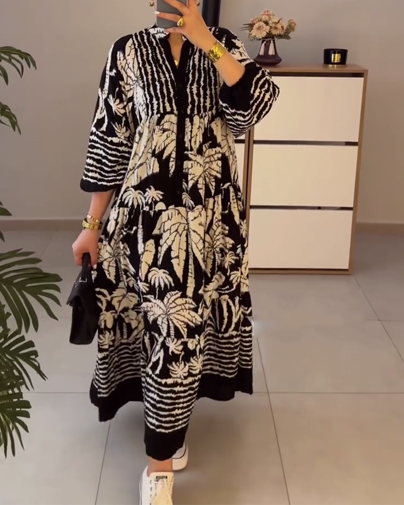 Robe décontractée ample imprimée