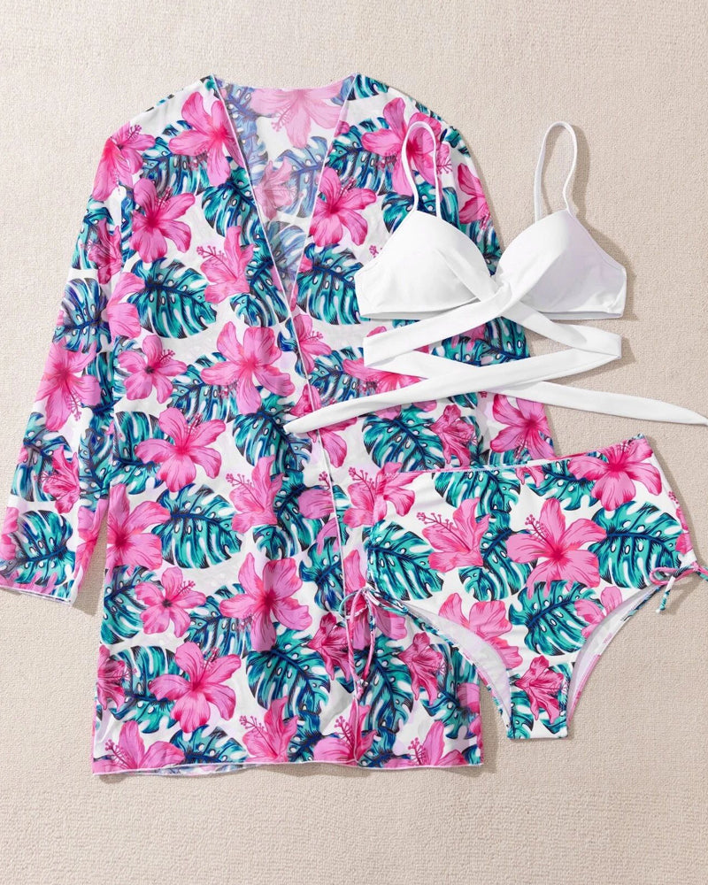 Bikinis et cache-maillots à imprimé floral