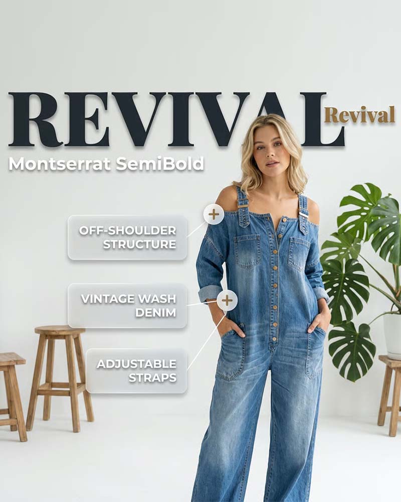 Jumpsuit Bretelle Spaghetti Épaule Dégagée Jambe Large Denim