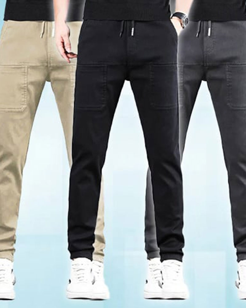 Pantalon Stretch Élevé Multi-Poche Durable Cargo