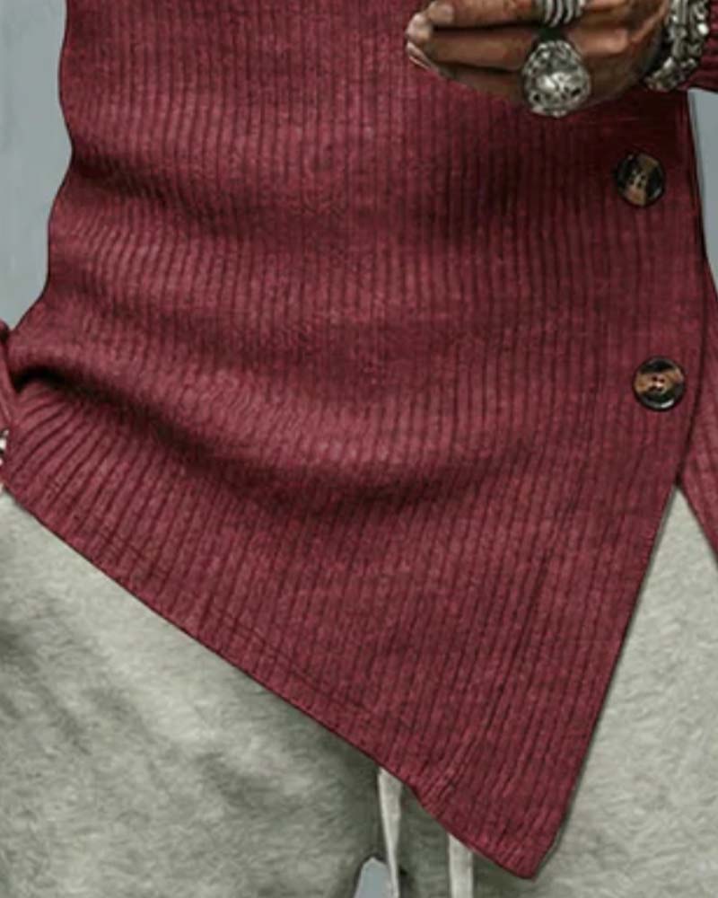 Top Homme Uni Manches Longues