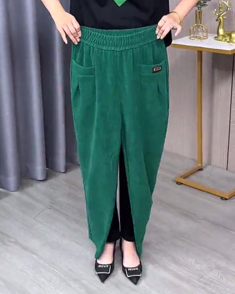 Pantalons Skinny Extensibles Unis