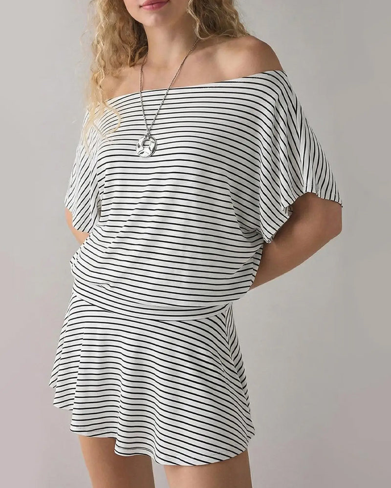 Robe Off-Shoulder Large Chauve-Souris