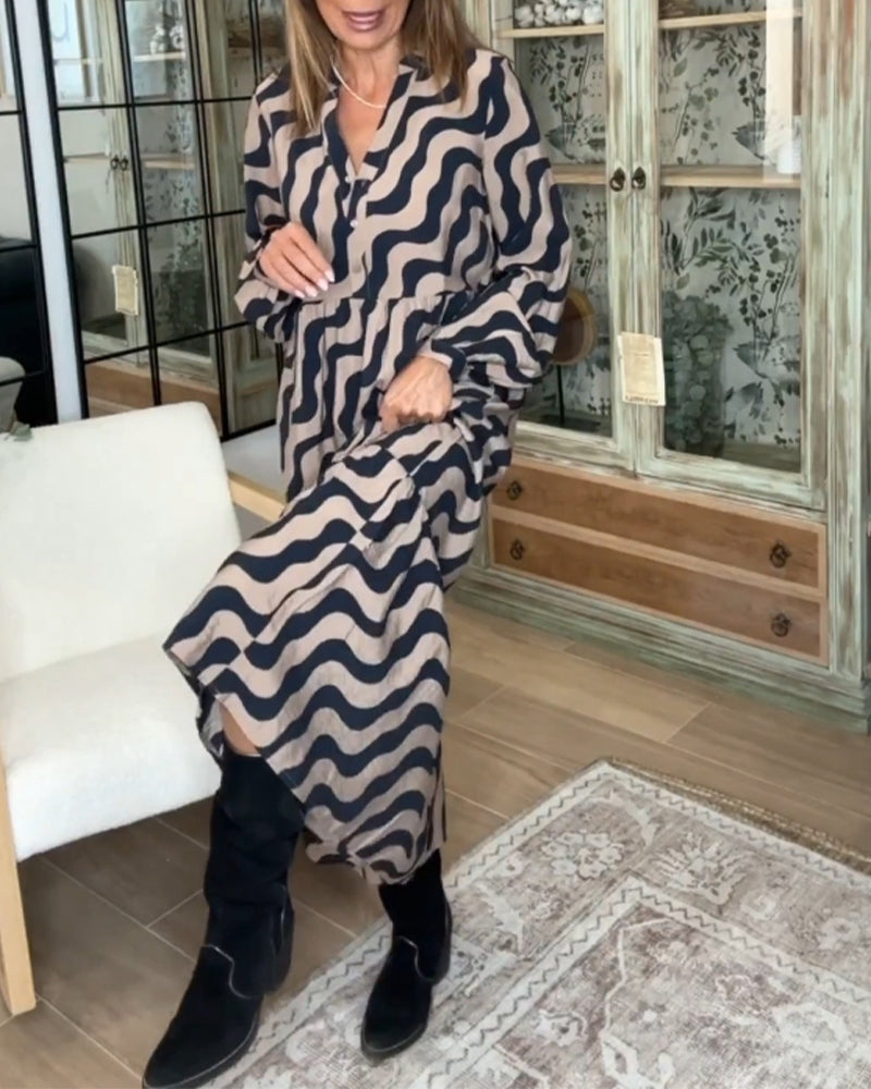 Robe longue et ample imprimée