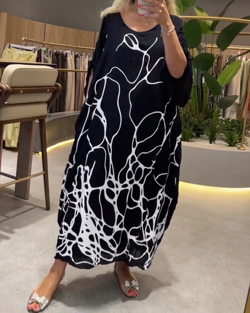 Robe Col Rond Ligne Lâch