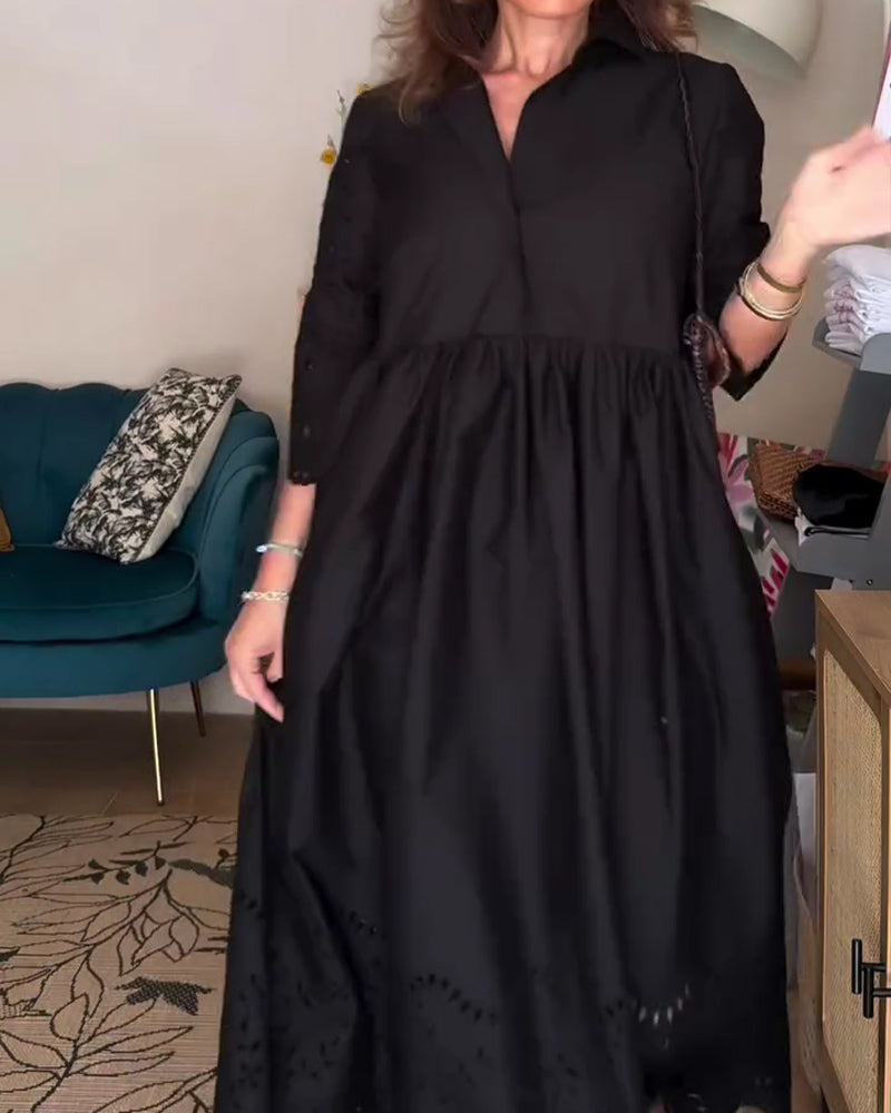 Robe Découpée Ample Ligne A