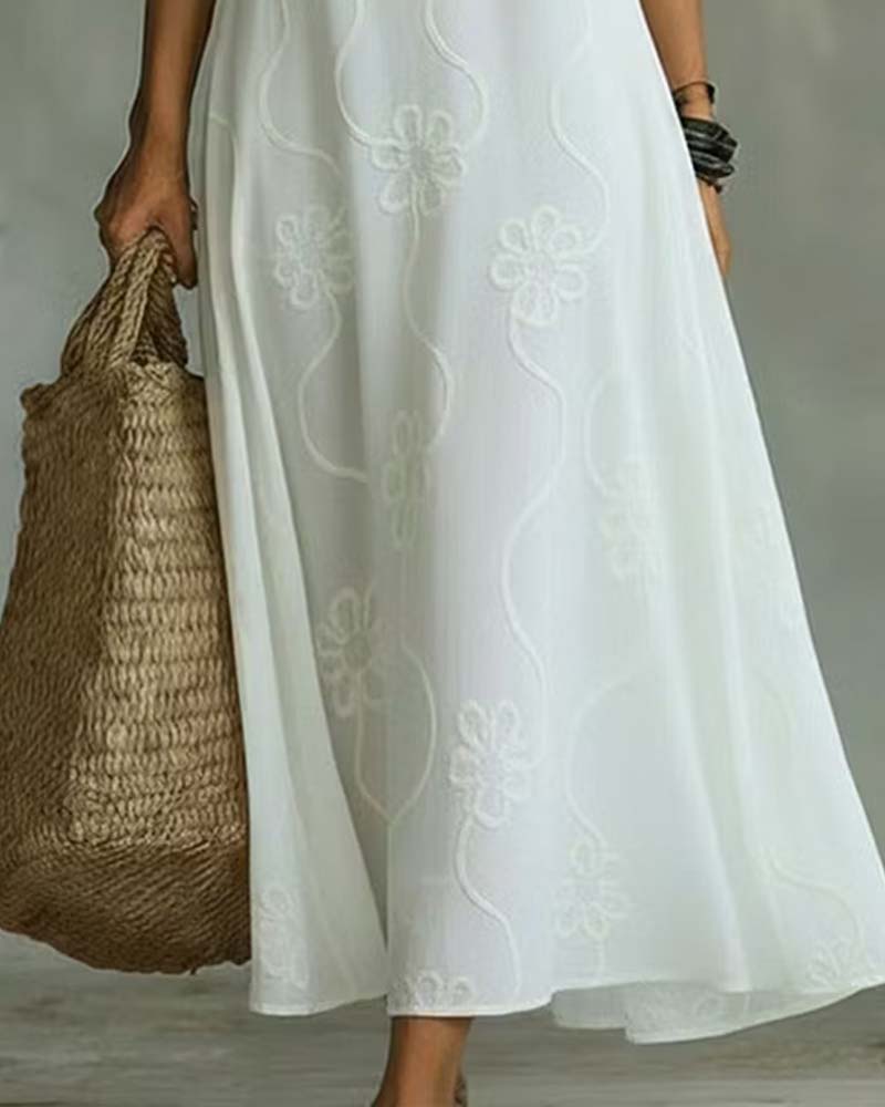 Robe Col V Coupe A Midi