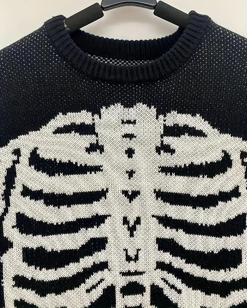 Pullover Col Rond Manches Longues Imprimé