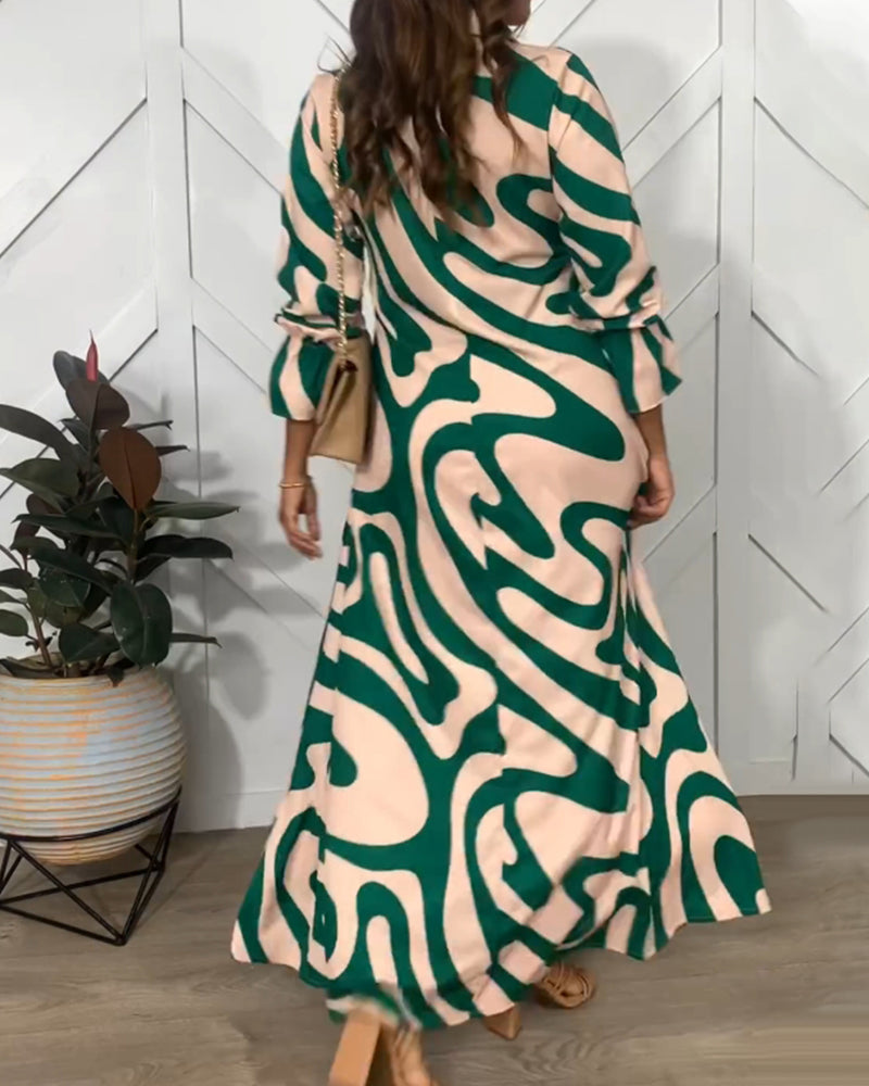Robe avec élégance et manches longues