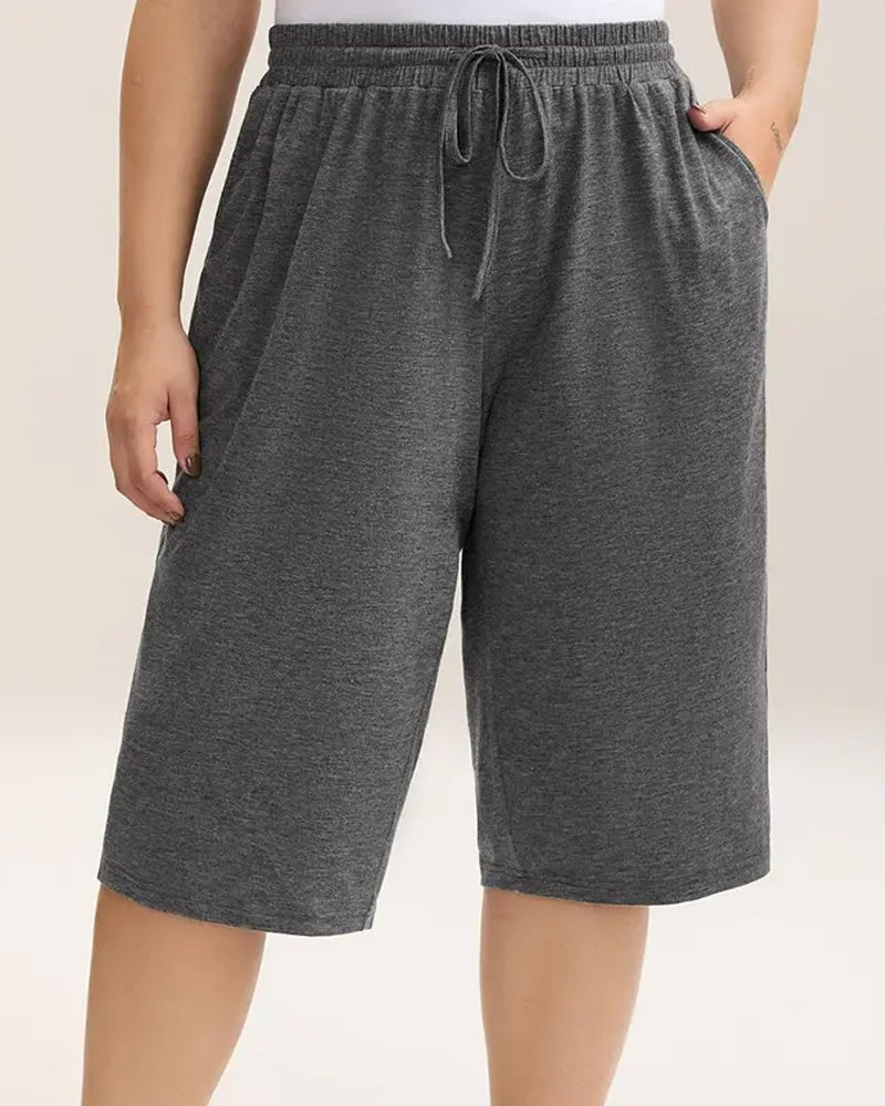 Shorts Unis À Cordon
