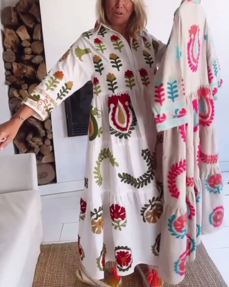 Robe Imprimé Floral Graphique