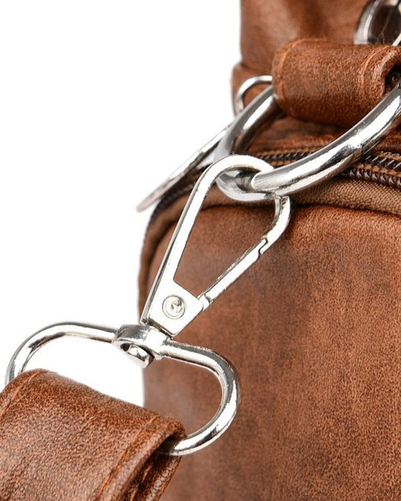 Sac à main messenger en cuir souple vintage