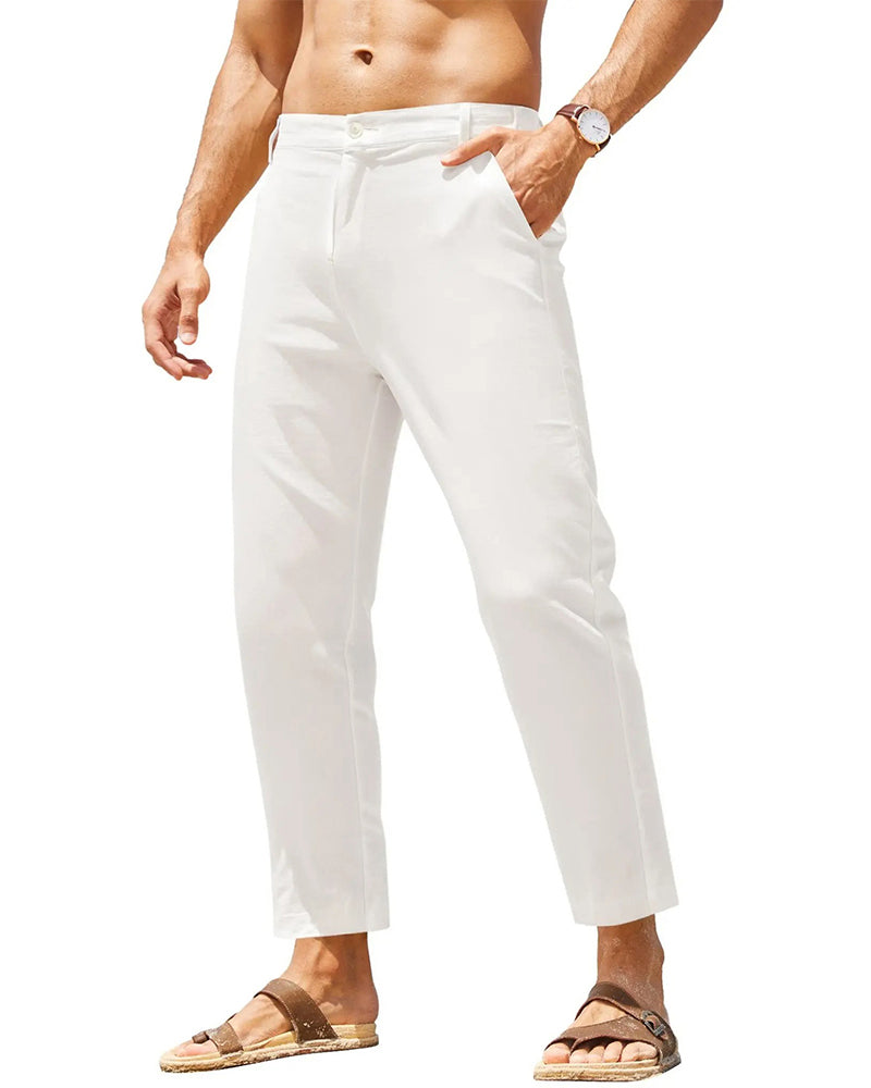 Pantalon Homme Décontracté Cropped
