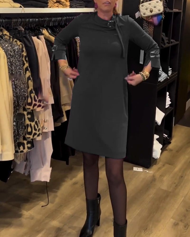 Robe élégante à col rond