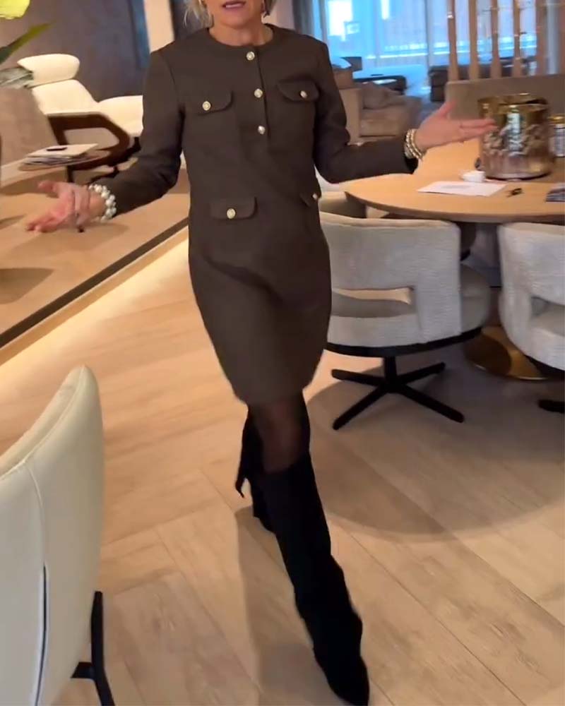 Robe Élégante Et Slim Dans Le Style Chanel