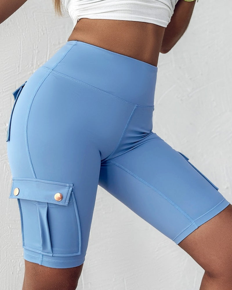 Short taille haute avec poches