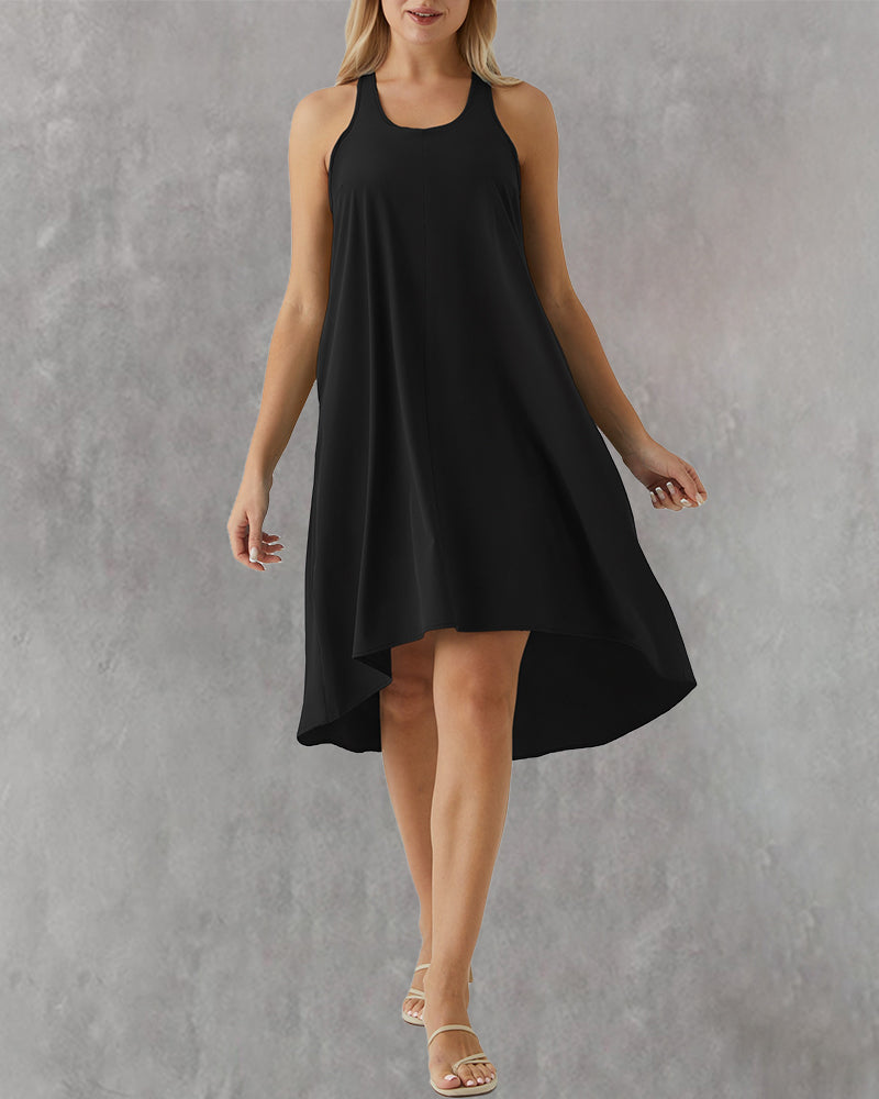 Robe Soutien-Gorge Intégré Irrégulier Gilet Sans Manches