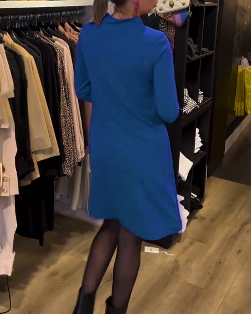 Robe élégante à col rond