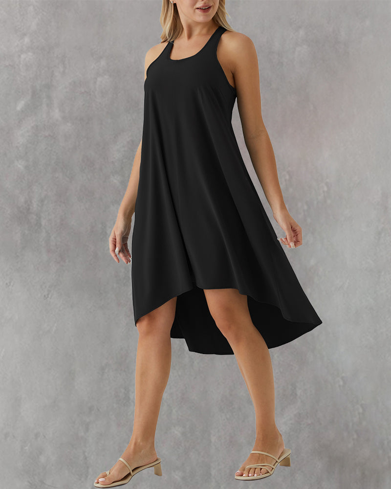 Robe Soutien-Gorge Intégré Irrégulier Gilet Sans Manches